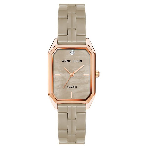 Anne Klein Quartz Analog Brown Dial Ceramic Strap Watch for Women - image number 0