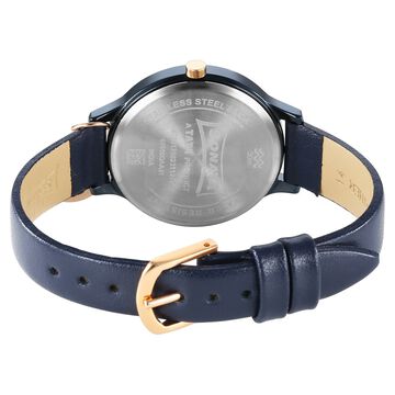 Sonata Blush Quartz Analog Blue dial Leather Strap Watch for Women