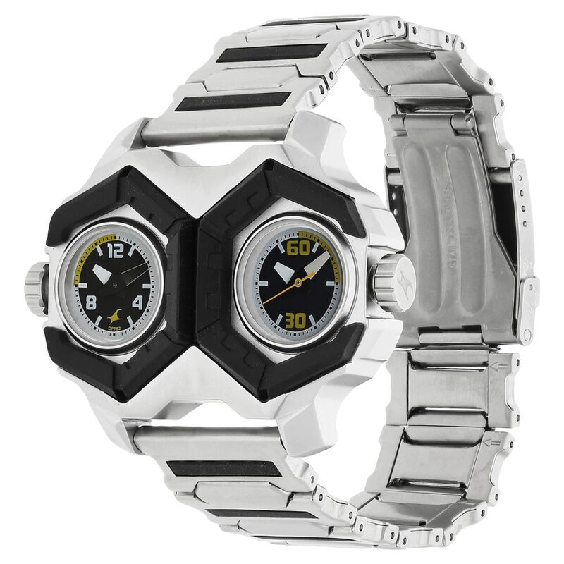 Fastrack Motorheads Quartz Analog Black Dial Stainless Steel Strap Watch for Guys - image number 1