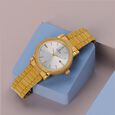 Titan Quartz Analog with Date Silver Dial Golden Stainless Steel Strap Watch For Men - image number 0