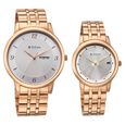 Titan Bandhan Eternal Pair Analog with Date and Silver Dial Rose Gold Stainless Steel Strap Watch for Couples - image number 1