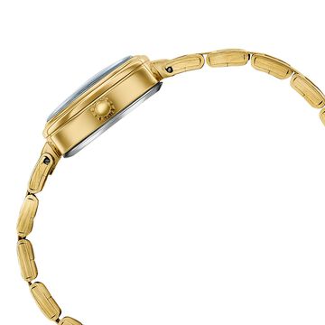 Poze By Sonata Quartz Analog White Dial Golden Stainless Steel Strap Watch For Women