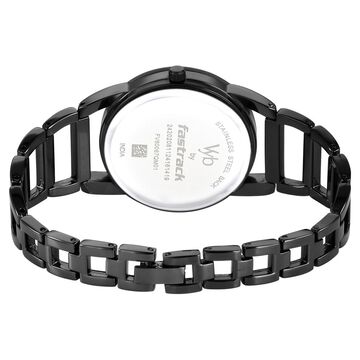 Vyb Striker By Fastrack Quartz Analog Grey Dial Metal Strap Watch For Girls