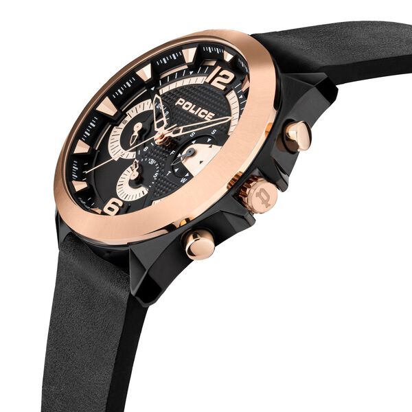 Police Quartz Multifunction Black Dial Leather Strap Watch for Men - image number 1