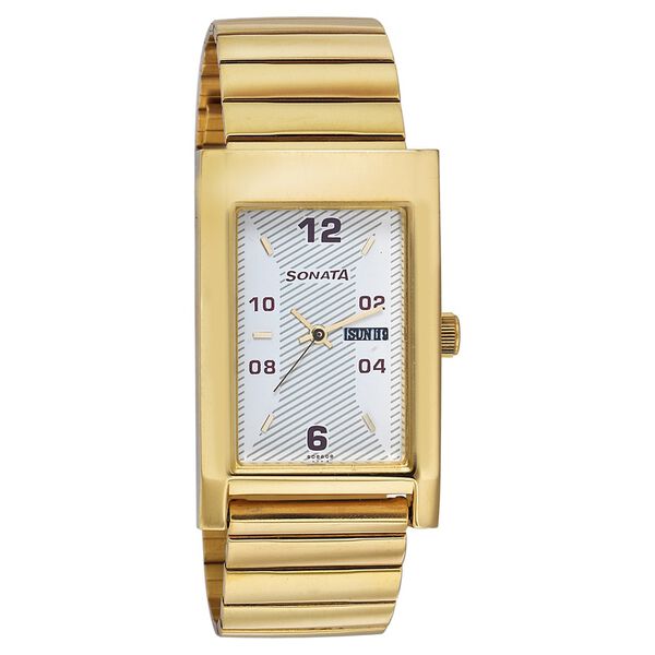 Sonata Quartz Analog Silver Dial Strap Watch for Men - image number 0