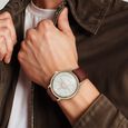 Titan Grandmaster White Dial Quartz Analog Leather Strap Watch for Men - image number 5