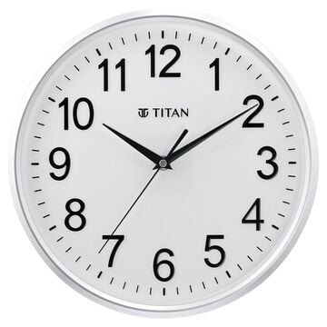 Titan 30cm White faced Silent Wall Clock for Modern Homes