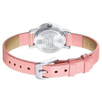 Sonata Splash White Dial Women Watch With Leather Strap