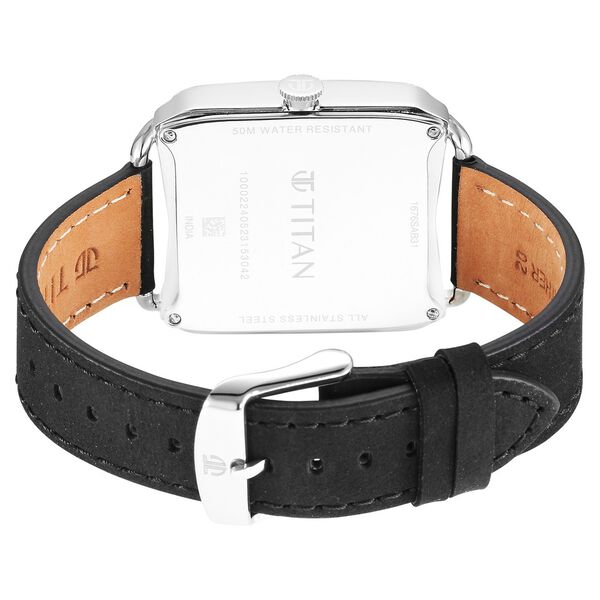 Titan Retro Revive Quartz Analog Black Dial Leather Strap for Men - image number 4