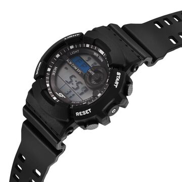 SF Sporty Digital Black Dial Polyurethane Strap Watch for Men