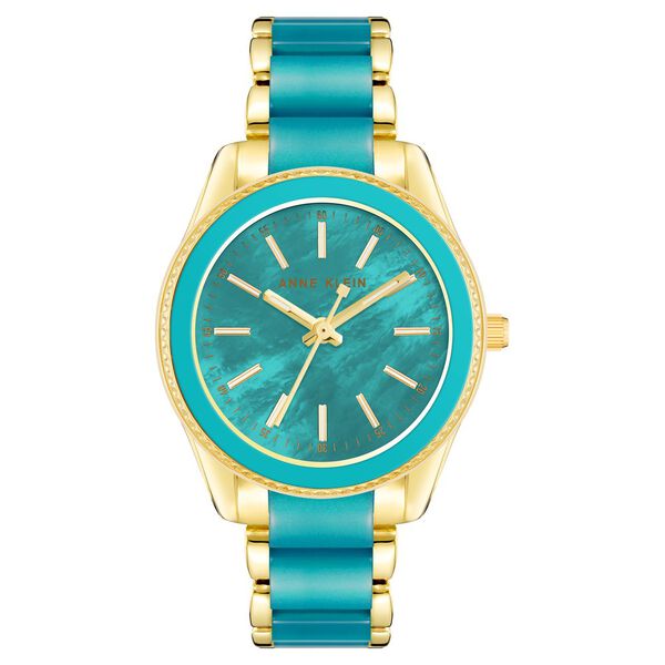Anne Klein Quartz Analog Teal Dial Teal Metal Strap Watch For Women - image number 0