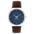 Sonata Quartz Analog with Day and Date Blue Dial Leather Strap Watch for Men - image number 0