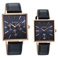 Titan Bandhan Black Dial Quartz Multifunction Leather Strap Watch for Couple - image number 0