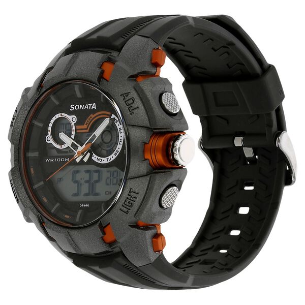 SF Quartz Analog Digital Grey Dial Plastic Strap Watch for Men - image number 1