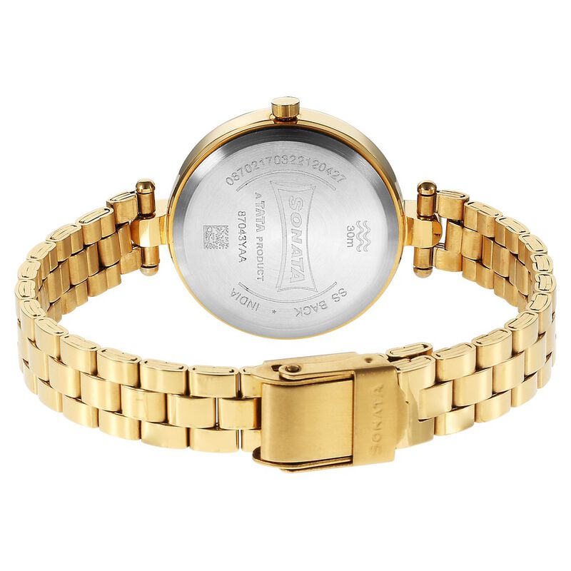 Sonata Gold Edit Silver Dial Women Watch With Stainless Steel Strap - image number 3