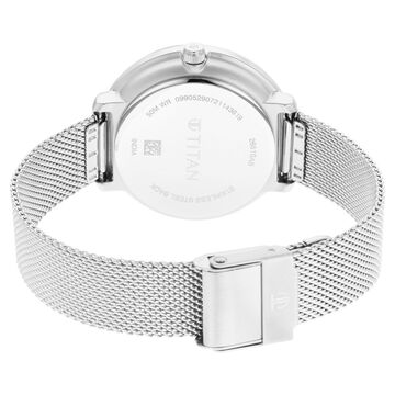 Titan Women's Svelte Black: Multi-Function Watch with Metal Strap