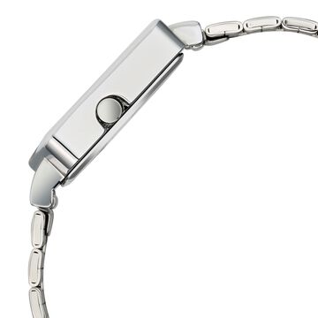 Vyb Runway By Fastrack Quartz Analog Grey Dial Silver Stainless Steel Strap Watch For Girls