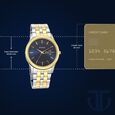 Titan Men's Trendsetter Watch: Chic Blue Dial & Two-Tone Strap - image number 2