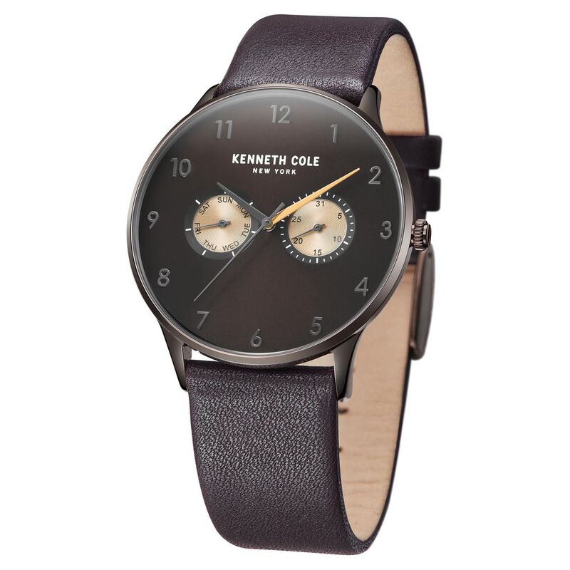 Kenneth Cole Multifunction Brown Dial Watch for Men - image number 1