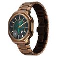 Titan Stellar Jumping Hour Micromotors Zodiac Analog with Dual Moonphase and Green Dial IP Bronze Stainless Steel Watch for Men - image number 4