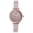 Sonata Poze Quartz Analog Pink Dial Rose Gold Color Metal Strap Watch For Women - image number 1