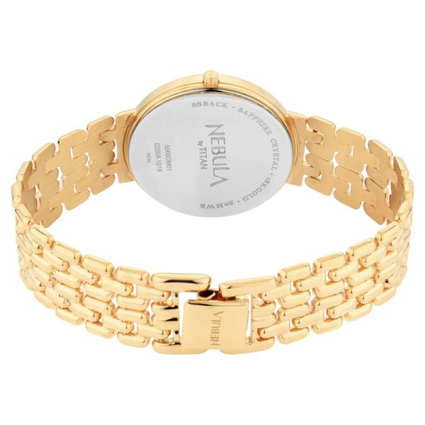Titan Vintage 18k Gold Analog with Rice Grain Bracelet Watch for Men - image number 5