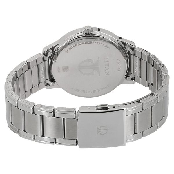 Titan Workwear White Dial Quartz Multifunction Stainless Steel Strap watch for Men - image number 3