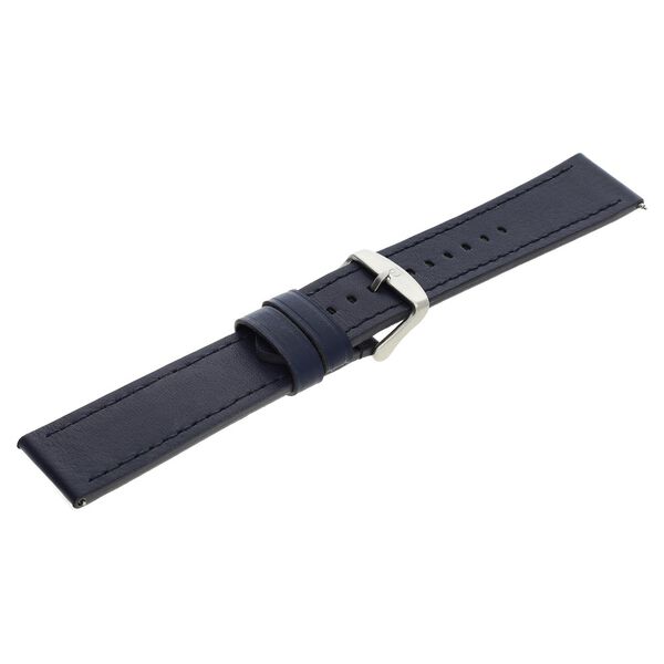 22 mm Blue Genuine Leather Strap for Men - image number 3