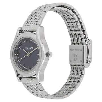 Sonata Essentials Blue Dial Women Watch With Stainless Steel Strap