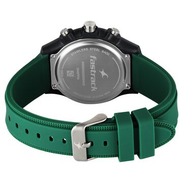 Fastrack Hype Multifunction with Black dial Green Silicon Strap watch for Guys