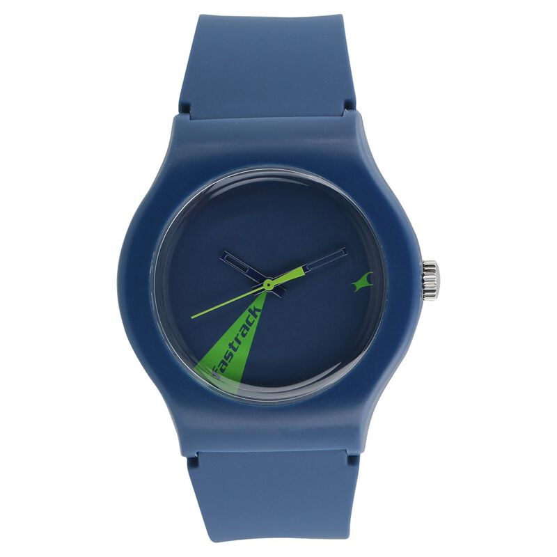 Fastrack Quartz Analog Blue Dial Silicone Strap Watch for Unisex - image number 0