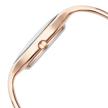 Vyb Slayer By Fastrack Quartz Analog White Dial Metal Strap Watch For Girls