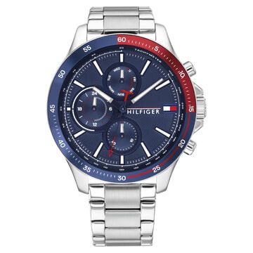 Tommy Hilfiger Quartz Multifunction Blue Dial Stainless Steel Strap Watch for Men
