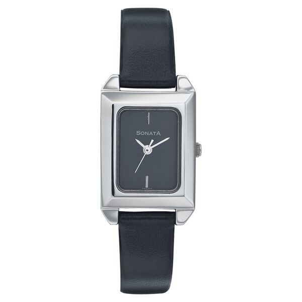 Sonata Quartz Analog Black Dial Strap Watch for Women - image number 0