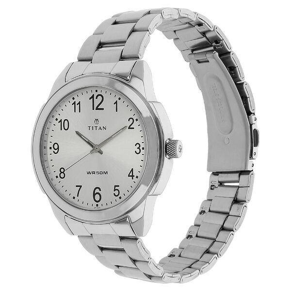 Titan Analog White Dial Quartz Metal Strap watch for Men - image number 1