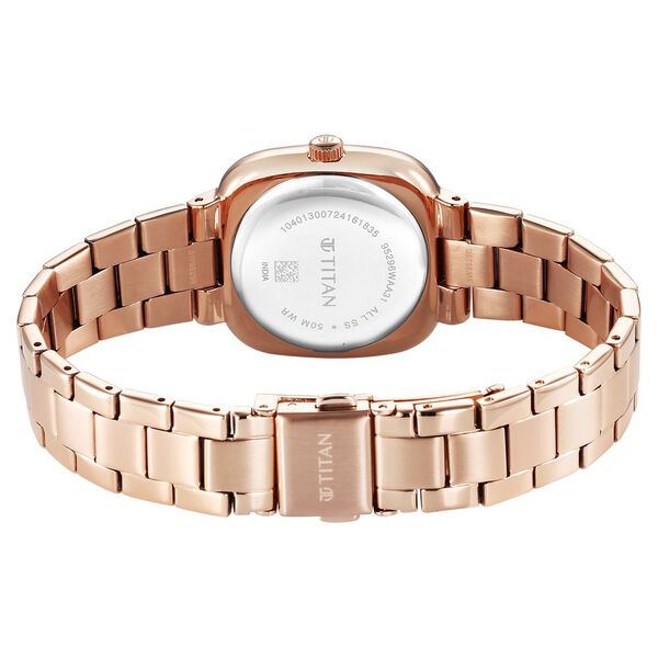 Titan Horizon Quartz Analog Rose Gold Dial Stainless Steel Strap Watch For Women - image number 4