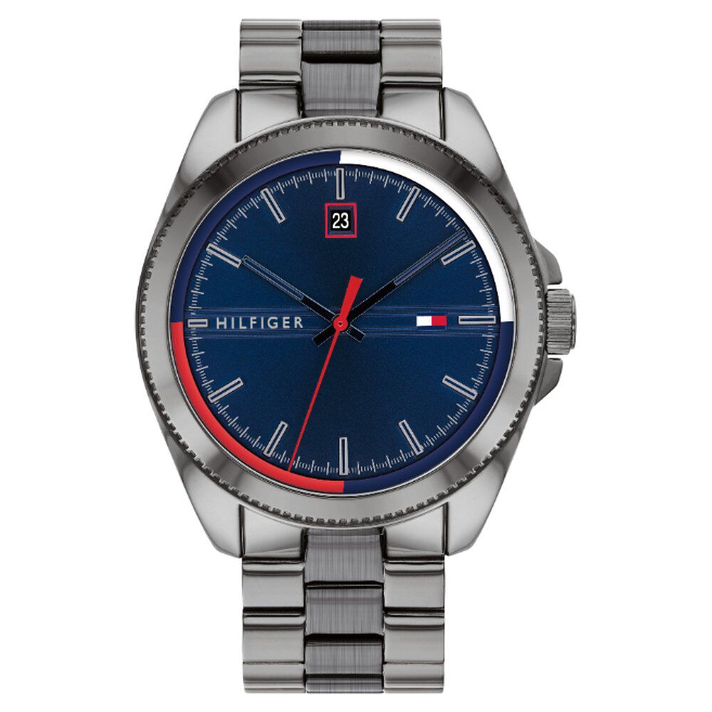 Tommy hilfiger analog blue shop dial men's watch