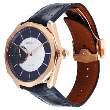Titan Nebula Genesis 18 KT Gold Automatic Bicolour Dial Leather Strap Watch For Men