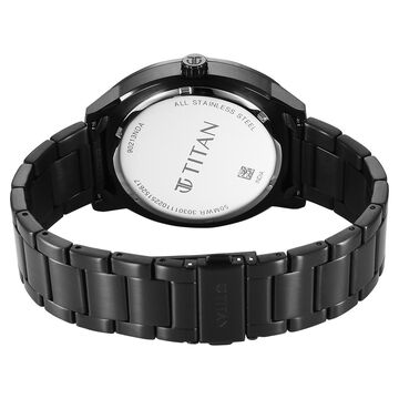 Titan Regalia Arc Analog with Day Date Second Subdial and Black Dial Black Stainless Steel Strap Watch for Men