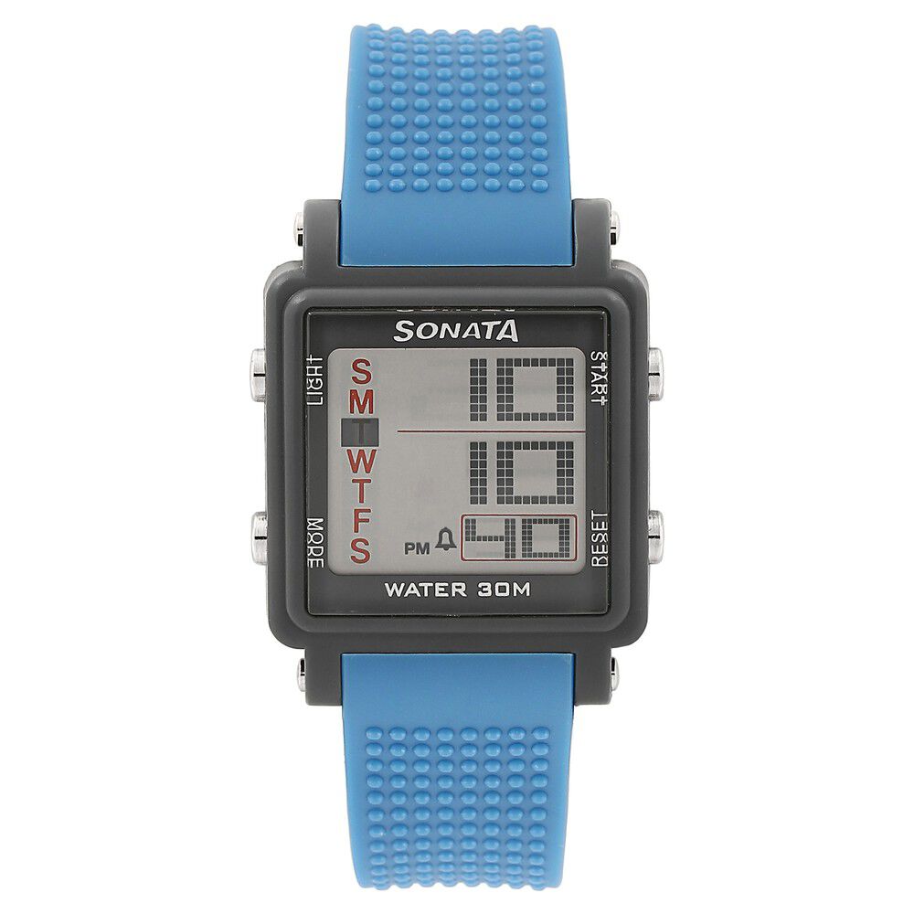 Buy Online SF Digital Dial Blue Plastic Strap Watch for Men