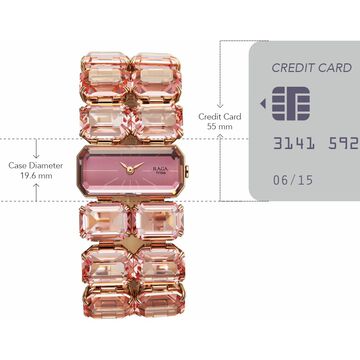 Titan Raga Cocktails Quartz Analog Rose Gold Dial Stainless Steel Strap Watch For Women