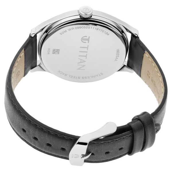 Titan Men's Urban Edge Lustrous Blue Dial Leather Watch - image number 4