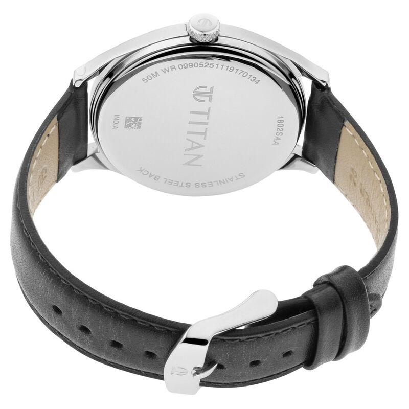 Titan Men's Urban Edge Lustrous Blue Dial Leather Watch - image number 4