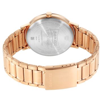 Sonata Utsav Quartz Analog Champagne Dial Stainless Steel Strap Watch for Men