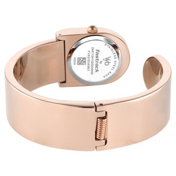 Vyb Striker By Fastrack Quartz Analog Rose Gold Dial Rose Gold Metal Strap Watch For Girls