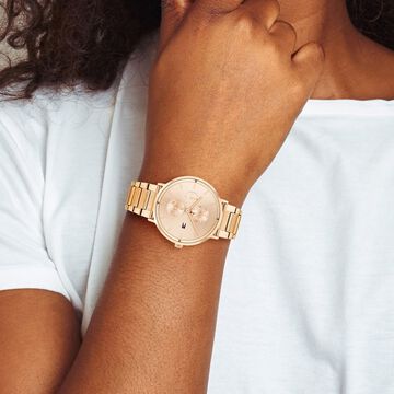 Tommy Hilfiger Quartz Multifunction Rose Gold Dial Stainless Steel Strap Watch for Women