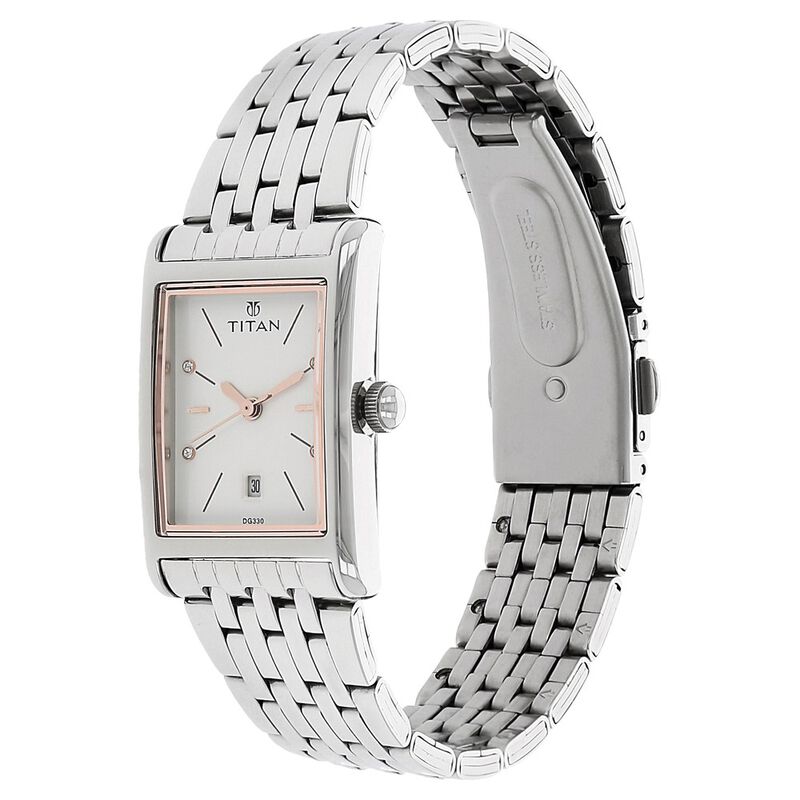 Titan Workwear White Dial Analog Stainless Steel Strap Watch for Women - image number 1