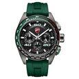 Ducati Quartz Chronograph Black Dial Green Silicone Strap Watch For Men - image number 0