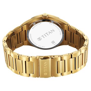 Titan Regalia Marque Analog with Green Dial Gold Strap Watch for Men