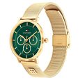 Tommy Hilfiger Quartz Multifunction Green Dial Golden Stainless Steel Strap Watch For Women - image number 1